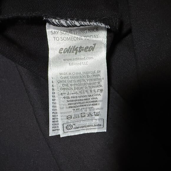 Edikted Black Mini Skirt Stretch Micro Skirt Size Medium - Picture 7 of 11